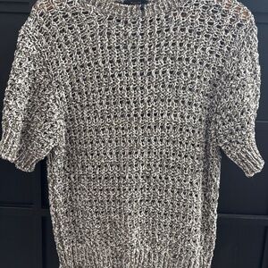 Massimo Dutti Short Sleeve Knit Sweater